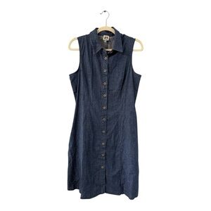NWOT Anne Klein Sleeveless Denim Button-Up Dress Size 12